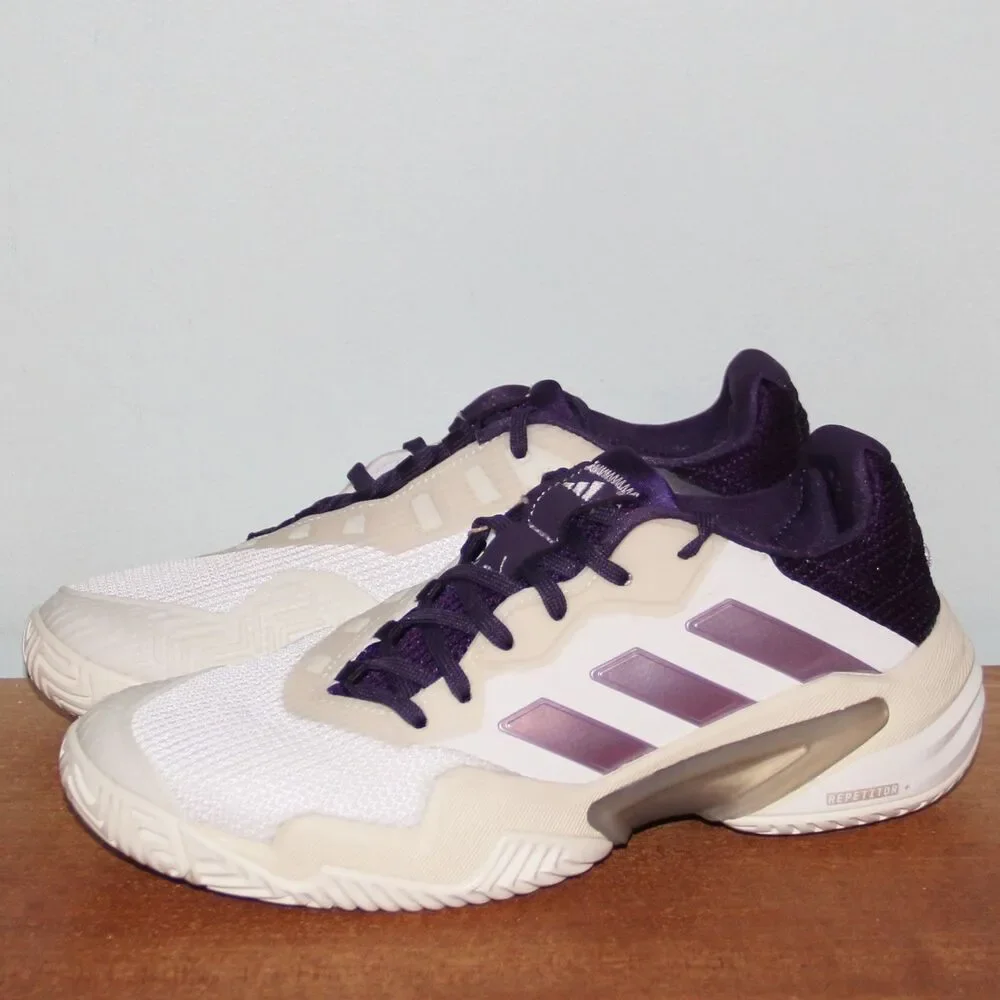 Adidas Barricade 13 Tennis Pickleball Shoes Womens 7 11.5 White Powder Plum